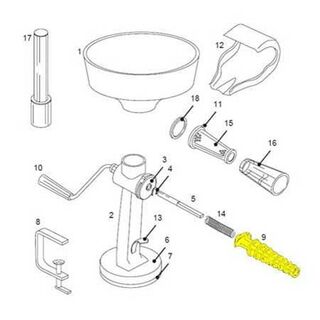 Get parts for Tomato Strainer Standard Spiral 07-0823