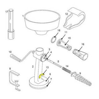 Get parts for Tomato Strainer Suction Cup Lever 07-0830