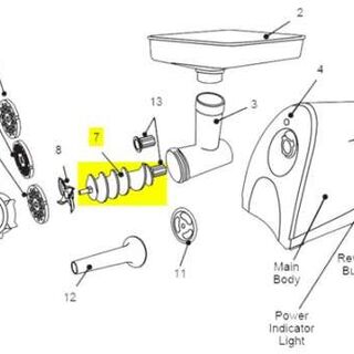 Get parts for Auger, #8 Electric Meat Grinders 33-0802-N