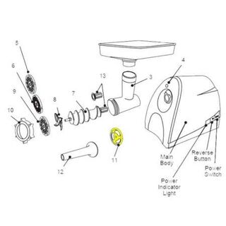 Get parts for #8 Grinder Deluxe Stuffing Spacer (33-0876)