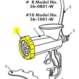 Get parts for Front Ring Nut, #10 Manual Meat Grinder 36-1002