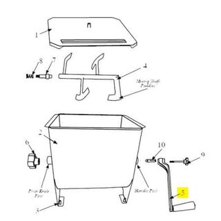 Get parts for Handle, 20 lb Meat Mixer 36-1906