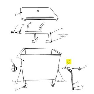 Get parts for Handle Pivot Pin, 20 lb Meat Mixer 36-1911