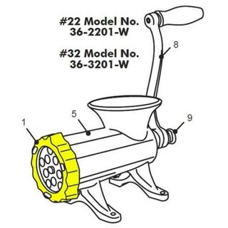 Get parts for Front Ring Nut, #22 Manual Meat Grinders 36-2202