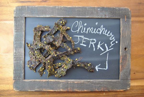 Chimichurri Jerky in a Weston Dehydrator