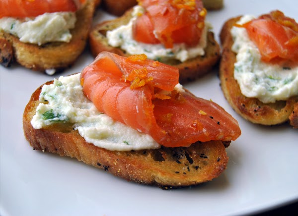 Orange Chili Gravlax with Lime Whipped Ricotta