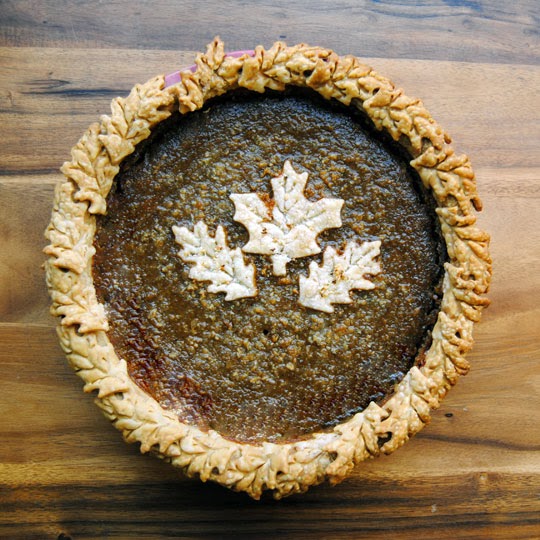 Orange Hazelnut Pumpkin Pie with a Food Strainer